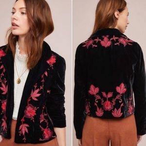 Rare Anthropologie ETT TWA embroidered blazer XS